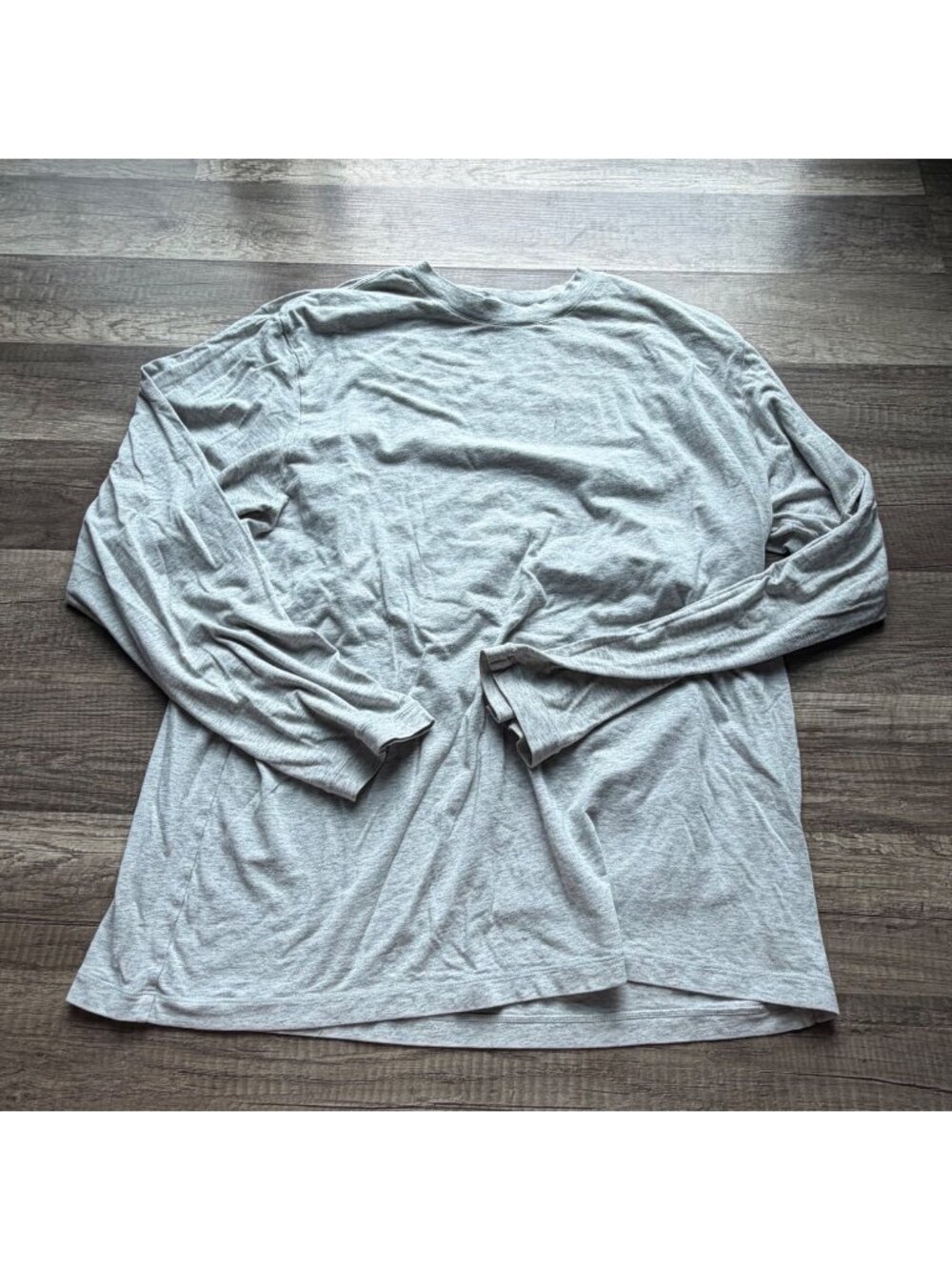 Skims Grey Long-Sleeve Shirt Modal & Cotton Blend Size M